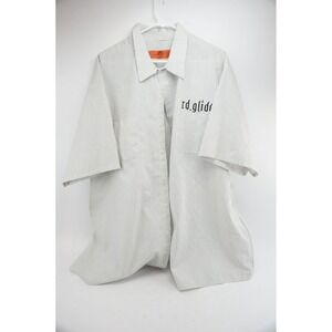 NWT Stained Red Kap Button Up Striped Work Shirt Men's 4XL Custom Biker RD Glide